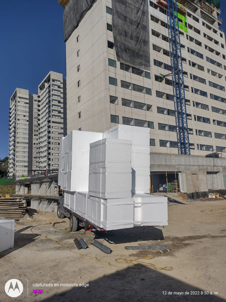 Casetón de poliestireno EPS y materiales de unicel para construcción